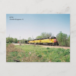 CITX Engines in Spring Postcard