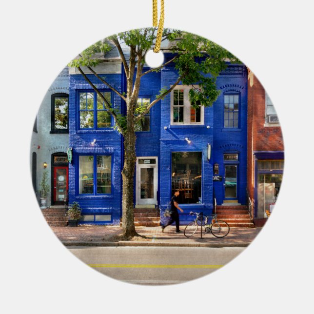 City - Alexandria VA - The colours of Alexandria Ceramic Ornament (Front)