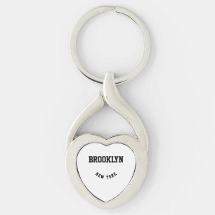 City and State Custom Location Keychain