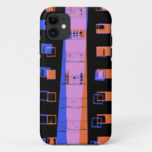 City apartment building at night iPhone 11 case