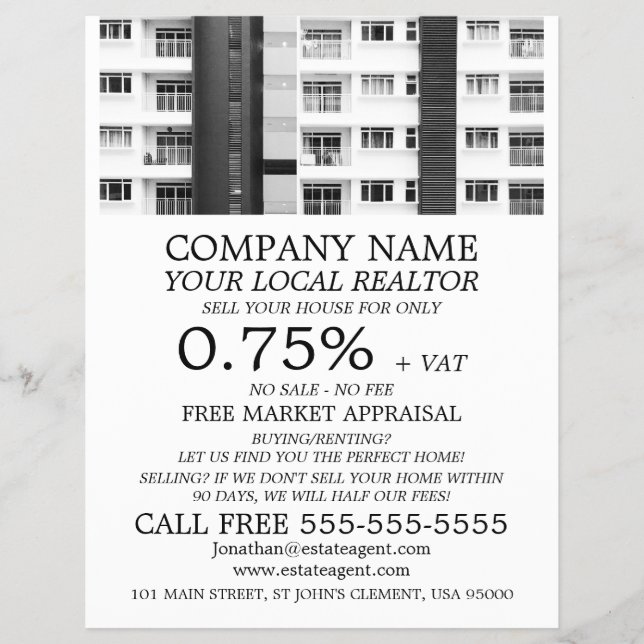 City Apartments, Realtor, Estate Agent Advertising Flyer (Front)