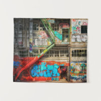 City Art ABandoned Building Graffiti Wall Art