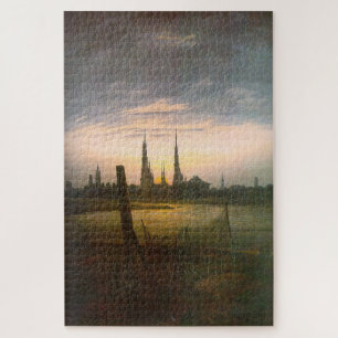 City at Moonrise: A Friedrich Masterpiece Jigsaw Puzzle