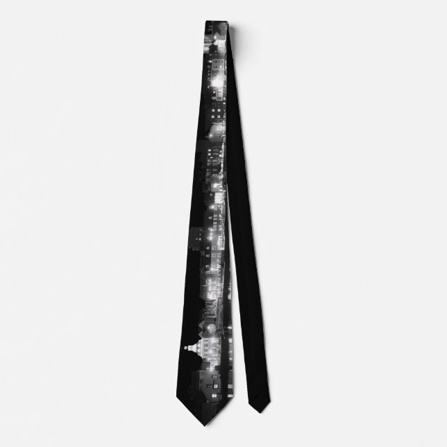 City At Night Illuminated Tie (Front)