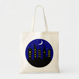 city at night tote bag