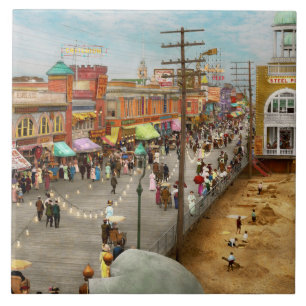 City - Atlantic City NJ - Steel Pier 1909 Ceramic Tile
