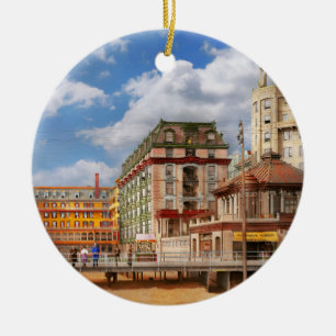 City - Atlantic City, NJ - The Dennis Hotel 1908 Ceramic Ornament
