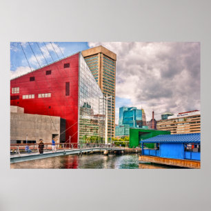 City - Baltimore MD - Harbour Place - Future City Poster