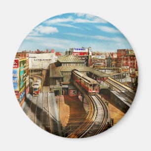 City - Boston MA - Dudley Street Station 1904 Magnet