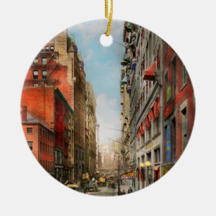 City - Boston MA - State St 1905 Ceramic Ornament