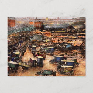 City - Boston Ma - The Great Molasses Flood 1919 Postcard