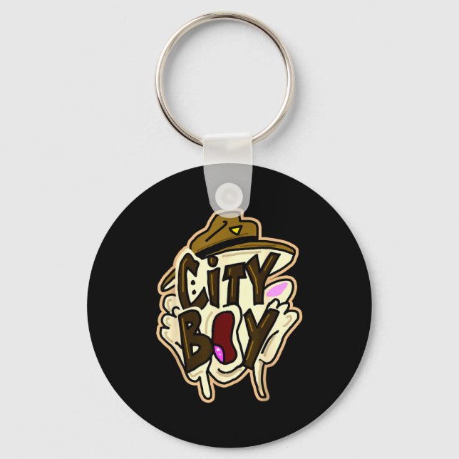 City boy meme  key ring (Front)