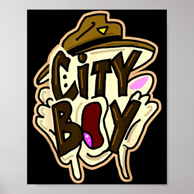 City boy meme  poster (Front)