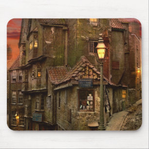 City - Bristol, England - A Steep, Steep Street Mouse Pad