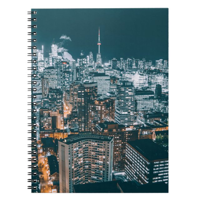 CITY BUILDINGS ON TOP VIEW NOTEBOOK (Front)