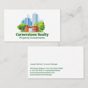 City Buildings Residential Neighborhood Business Card