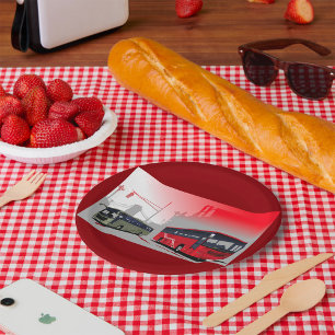 City Buses  Paper Plate