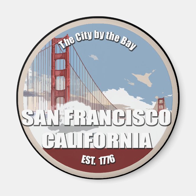 City by the bay, San Francisco California Magnet (Front)