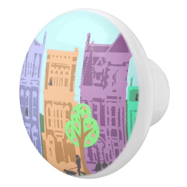City Ceramic Knob (Right)