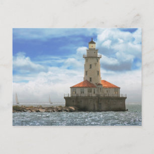 City - Chicago IL - Chicago harbour lighthouse Postcard