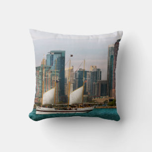 City - Chicago Il - Cruising in Chicago Cushion