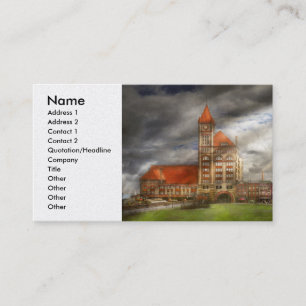 City - Chicago IL - Illinois Central depot 1901 Business Card