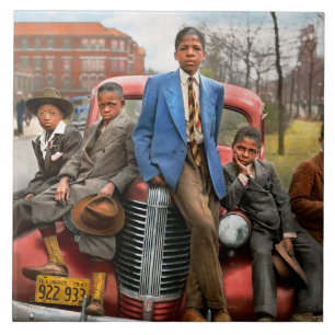 City - Chicago, IL - Me and the boys 1941 Ceramic Tile