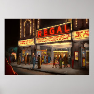 City - Chicago IL - Nightlife at the Regal Theatre Poster