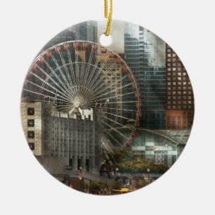 City - Chicago, IL - Pier Pressure Ceramic Ornament