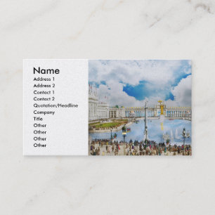 City - Chicago, IL - The court of honour 1893 Business Card