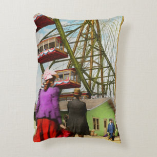 City - Chicago,IL - The first Ferris Wheel 1893 Decorative Cushion