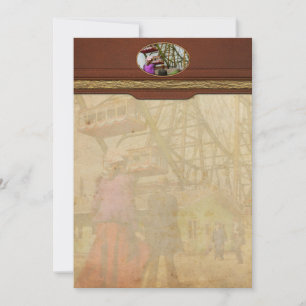 City - Chicago,IL - The first Ferris Wheel 1893 Invitation