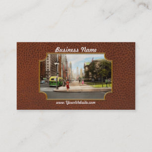 City - Chicago IL - The Magnificent Mile 1940 Business Card