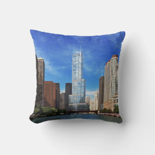 City - Chicago IL - Trump Tower Cushion