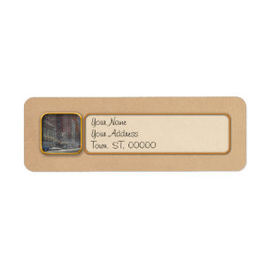 City - Chicago, IL - Wintertime in Chicago 1942 Return Address Label