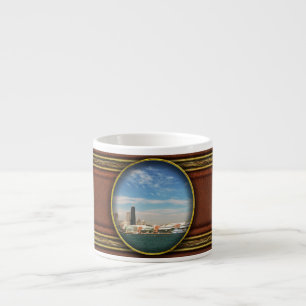 City - Chicago Skyline & The Navy Pier Espresso Cup