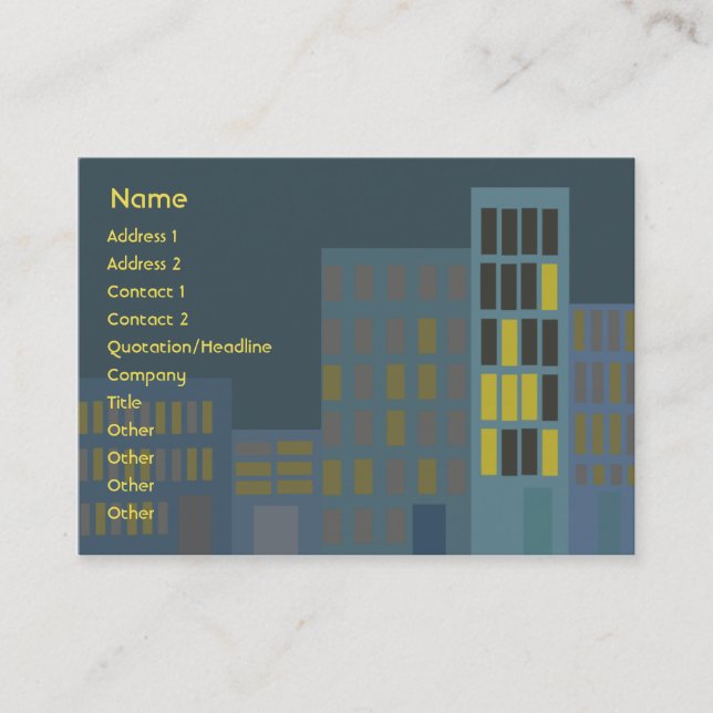 City - Chubby Business Card (Front)