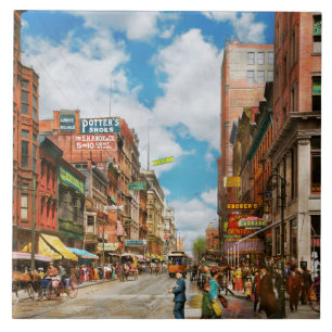 City - Cincinnati, OH - Dentist Street 1907 Ceramic Tile