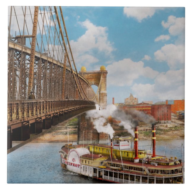 City - Cincinnati, OH  The City of Cincinnati 1906 Ceramic Tile (Front)