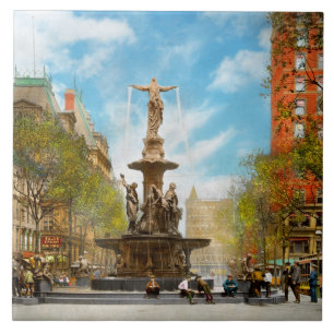 City - Cincinnati OH - The genius of water 1906 Ceramic Tile