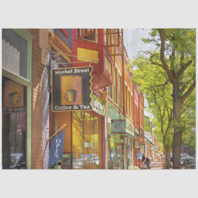 City - Corning NY - Market Street Coffee & Tea Tissue Paper (Front)