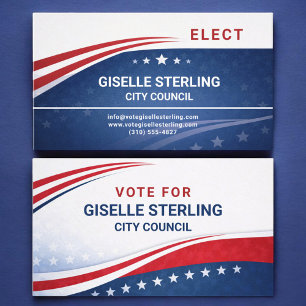 City Council Election Campaign Voter Business Card
