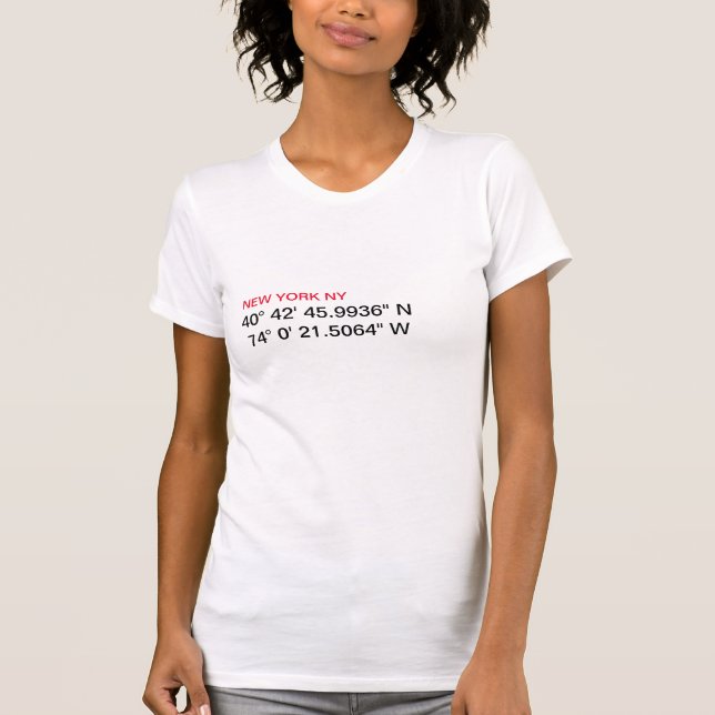 City Custom Coordinates T-shirt (Front)
