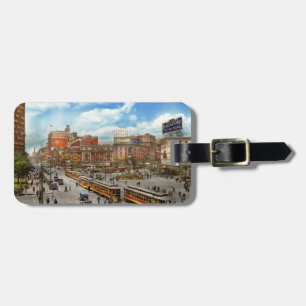 City - Detroit MI - Motor City 1917 Luggage Tag