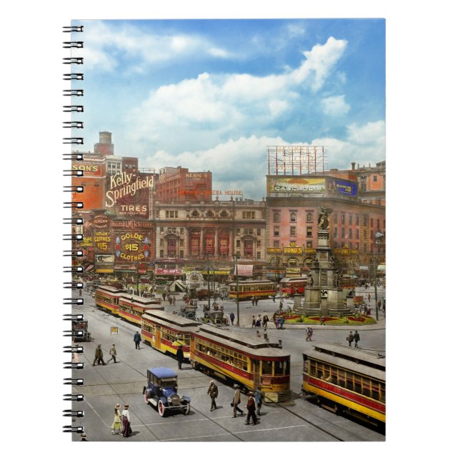 City - Detroit MI - Motor City 1917 Notebook (Front)