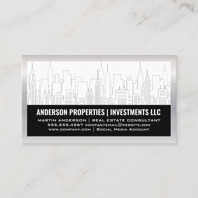 City Downtown | Real Estate Property Business Card (Front)