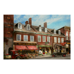 City - Easton MD - A slice of American life 1936 Poster