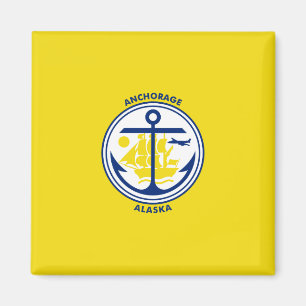 City Flag of Anchorage (Alaska) Magnet