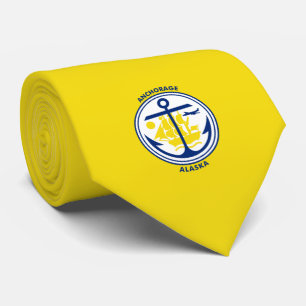 City Flag of Anchorage (Alaska) Tie