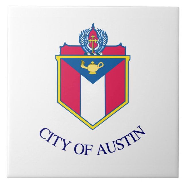 City Flag of Austin (Texas) Ceramic Tile (Front)
